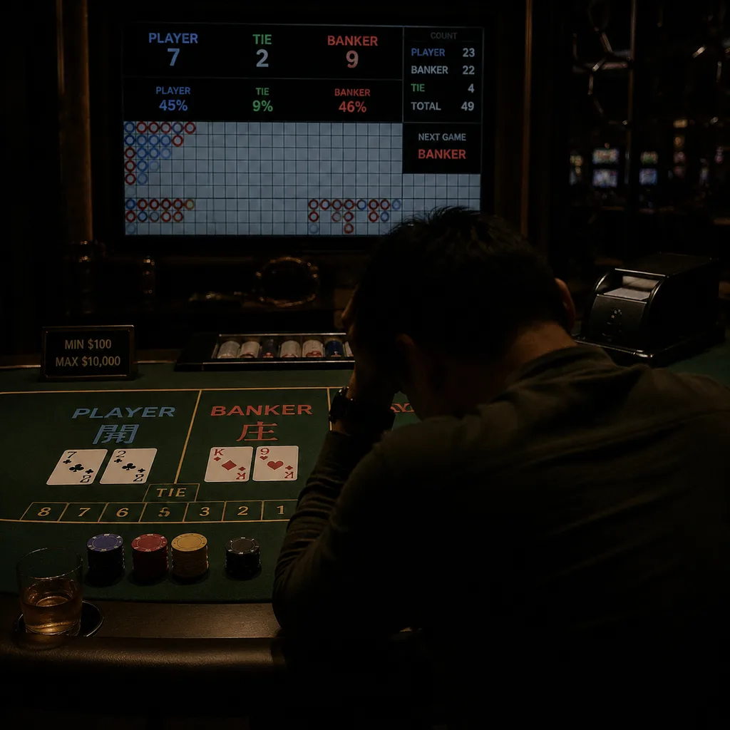 Baccarat decision fatigue during a long betting session