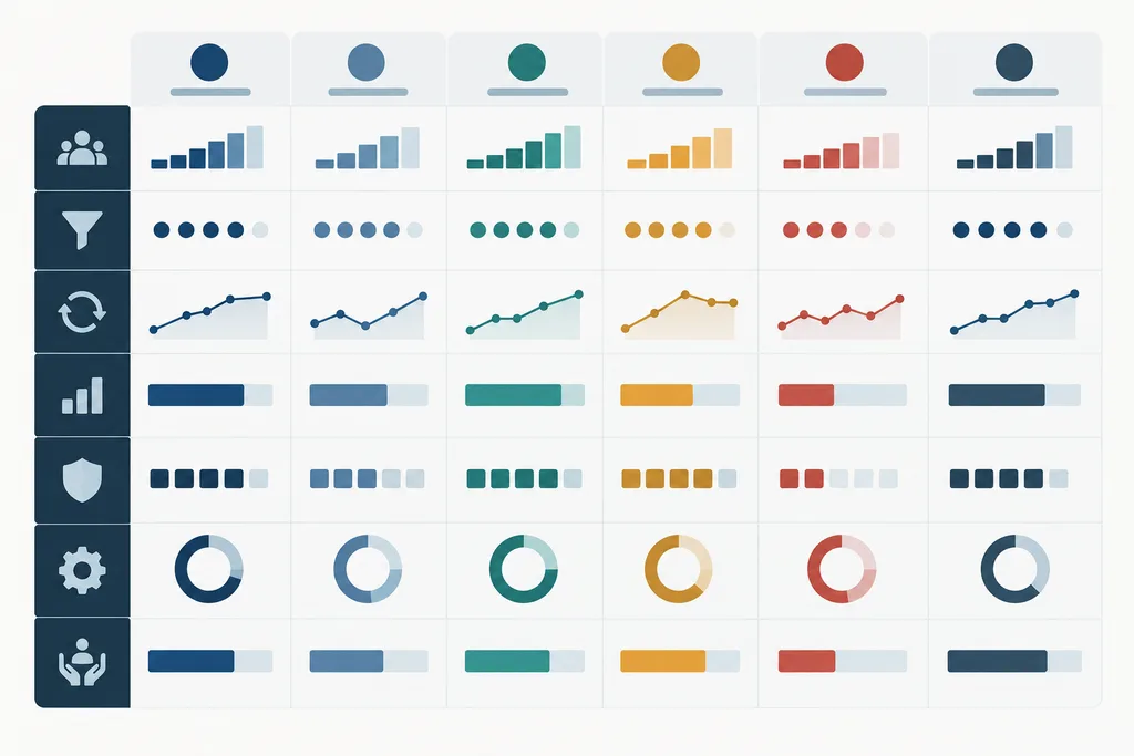 Scorecard comparing online baccarat operator performance across commercial, operational, and responsible-gambling metrics.